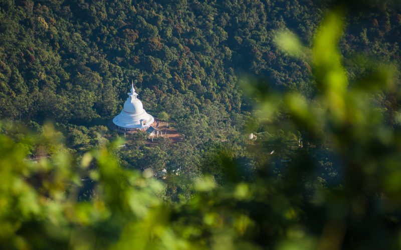 Japan Sri Lanka Friendship Dagoba, seen from the climb up Adams Peak (Sri Pada) in the Central Highl